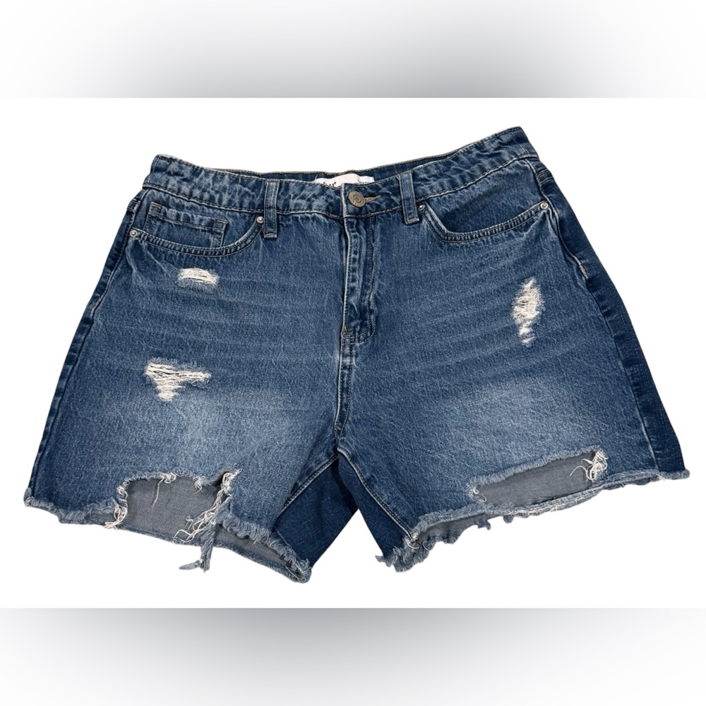 YMI Blue Distressed Jean Shorts